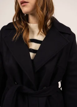 SAINT JAMES Cabans & Manteaux*Manteau court Ste Laury Navy