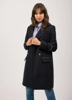 SAINT JAMES Cabans & Manteaux*Manteau inspiration officier Ste Louane Navy