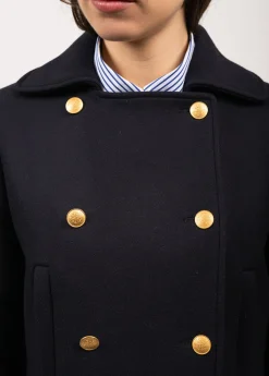 SAINT JAMES Cabans & Manteaux*Manteau inspiration officier Ste Louane Navy