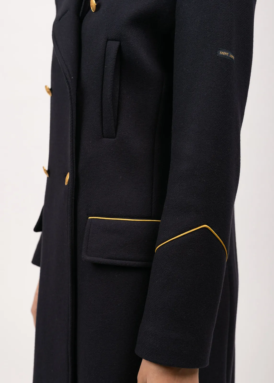 SAINT JAMES Cabans & Manteaux*Manteau inspiration officier Ste Louane Navy