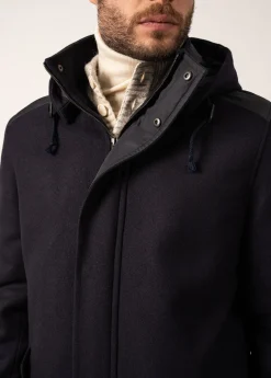 SAINT JAMES Cabans Et Manteaux*Manteau long en laine St Sydney Navy