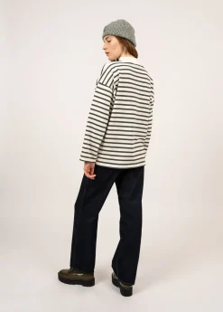 SAINT JAMES Marinières*Marinière à col montant Seine Ecume/vegetal