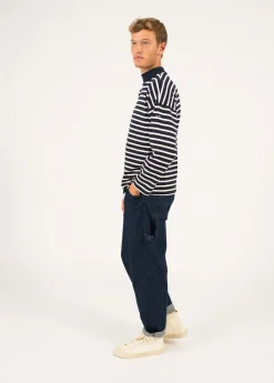 SAINT JAMES Marinières*Marinière à col montant Seine Navy/ecru