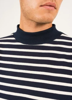 SAINT JAMES Marinières*Marinière à col montant Seine Navy/ecru