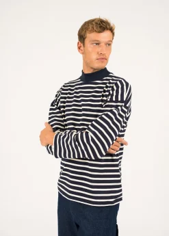 SAINT JAMES Marinières*Marinière à col montant Seine Navy/ecru