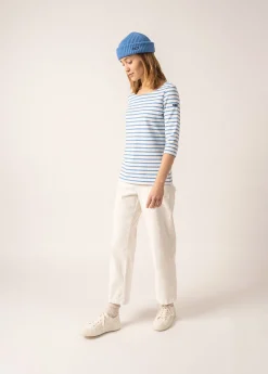 SAINT JAMES Marinières*Marinière Anti-UV Garde Côte Ecume/oxygene