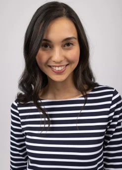 SAINT JAMES Marinières*Marinière anti-UV Phare Navy/neige