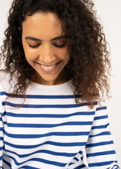 SAINT JAMES Marinières*Marinière authentique Naval Neige/gitane