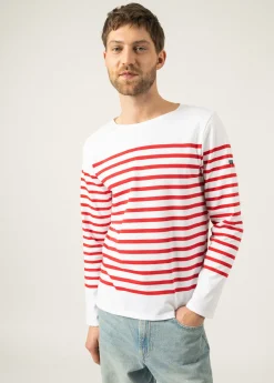 SAINT JAMES Marinières*Marinière authentique Naval Neige/tulipe