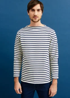 SAINT JAMES Marinières*Marinière col bateau Guildo Ecru/marine