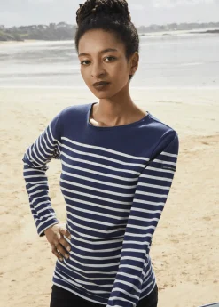 SAINT JAMES Marinières*Marinière en coton Le Phare Marine/ecru