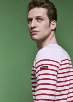 SAINT JAMES Marinières*Marinière en coton Le Phare Neige/tulipe