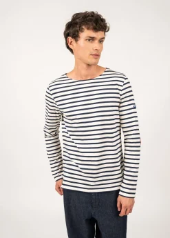 SAINT JAMES Marinières*Marinière iconique à coudières Ecru/marine