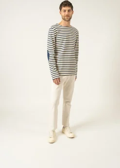 SAINT JAMES Marinières*Marinière iconique à coudières unies Ecru/marine/marine