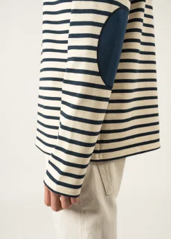 SAINT JAMES Marinières*Marinière iconique à coudières unies Ecru/marine/marine