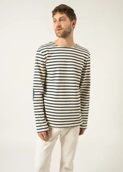 SAINT JAMES Marinières*Marinière iconique à coudières unies Ecru/marine/marine