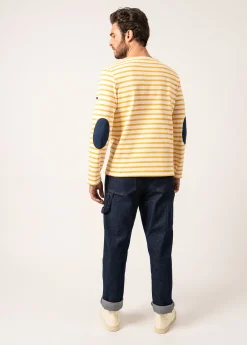 SAINT JAMES Marinières*Marinière iconique à coudières unies Ecume/ambre/marine