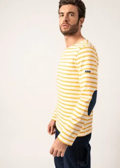 SAINT JAMES Marinières*Marinière iconique à coudières unies Ecume/ambre/marine