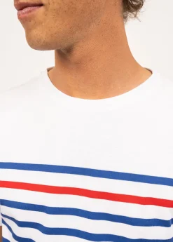 SAINT JAMES Marinières*Marinière iconique Naval à manches courtes Neige/gitane/tulipe