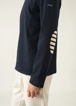 SAINT JAMES Marinières*Marinière iconique unie à coudières rayées Navy/ecru/navy