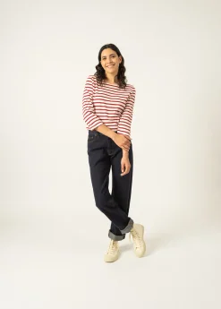 SAINT JAMES Marinières*Marinière manches 3/4 Galathée Ecru/persan