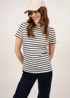 SAINT JAMES Marinières*Marinière manches courtes Etrille Ecru/marine