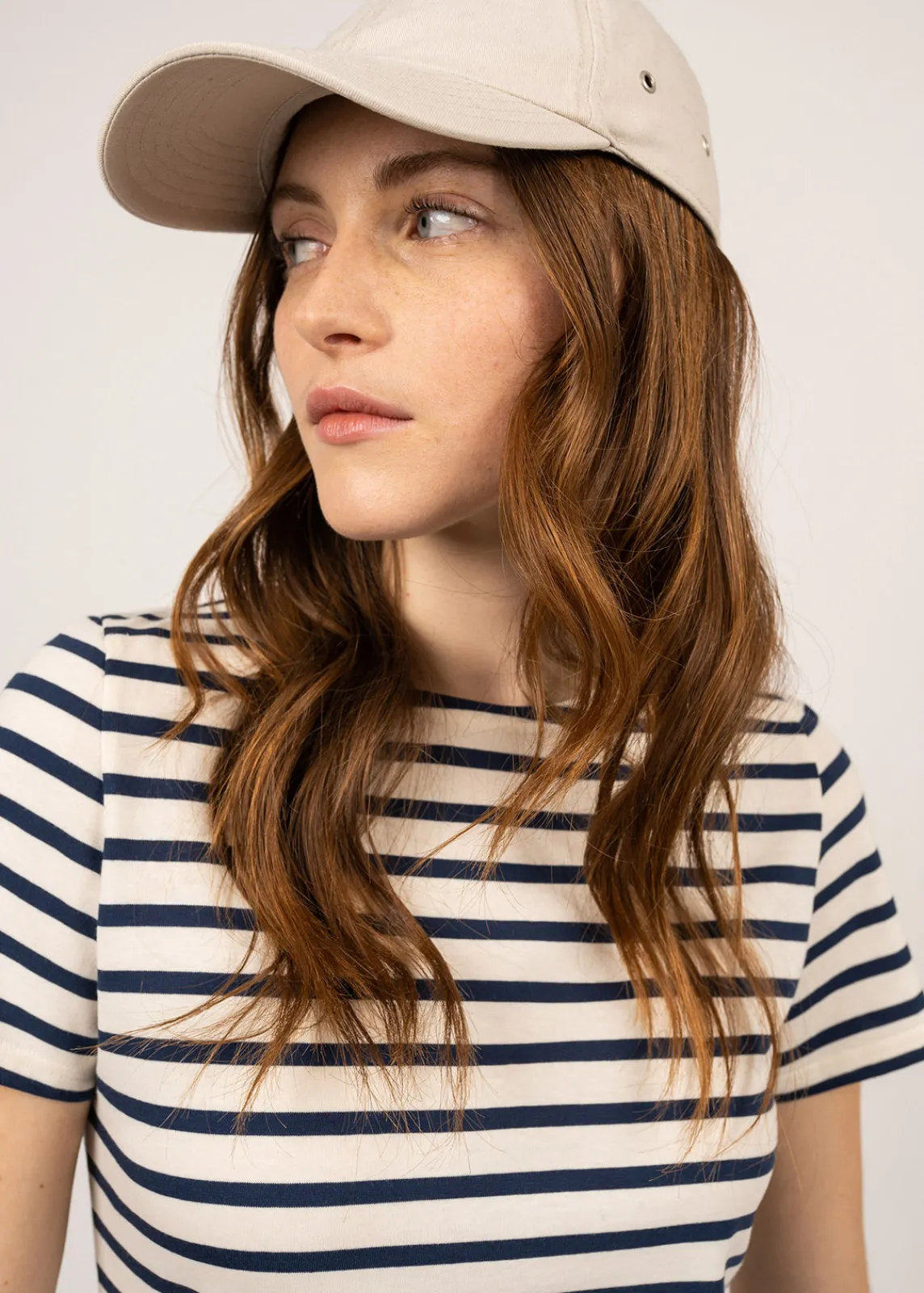 SAINT JAMES Marinières*Marinière manches courtes Etrille Ecru/marine