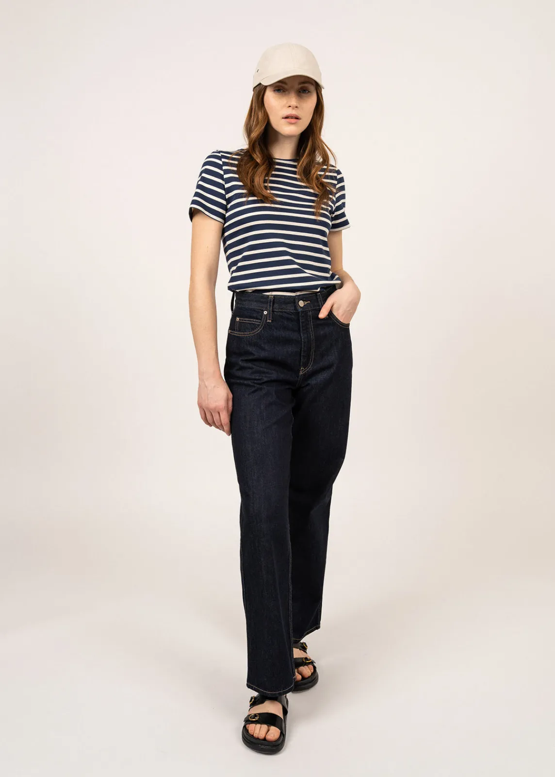 SAINT JAMES Marinières*Marinière manches courtes Etrille Marine/ecru