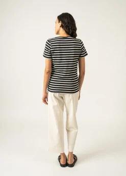 SAINT JAMES Marinières*Marinière manches courtes Etrille Noir/ecru