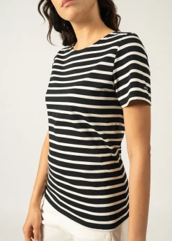 SAINT JAMES Marinières*Marinière manches courtes Etrille Noir/ecru