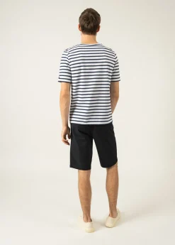 SAINT JAMES Marinières*Marinière manches courtes Levant Neige/marine