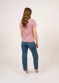 SAINT JAMES Marinières*Marinière manches courtes Etrille Neige/tulipe