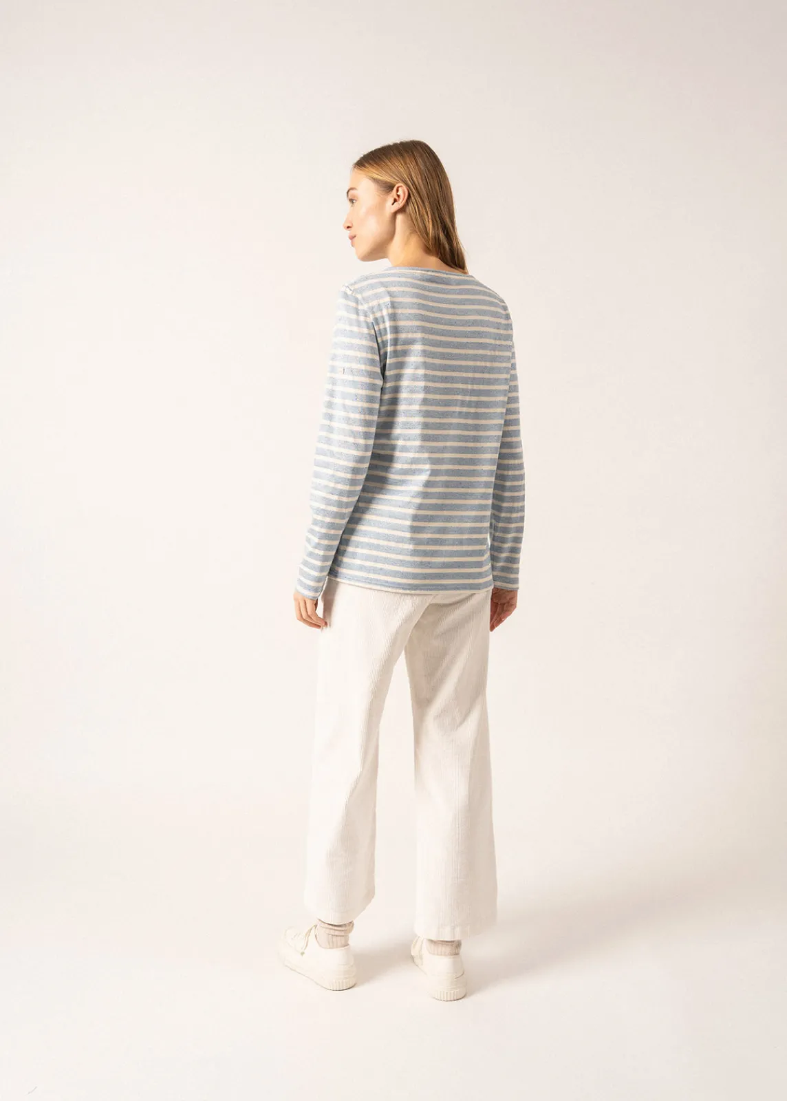 SAINT JAMES Marinières*Marinière Minquidame à paillettes Ciel/ecru