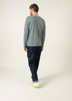 SAINT JAMES Marinières*Marinière mixte Meridien Jean/chanvre