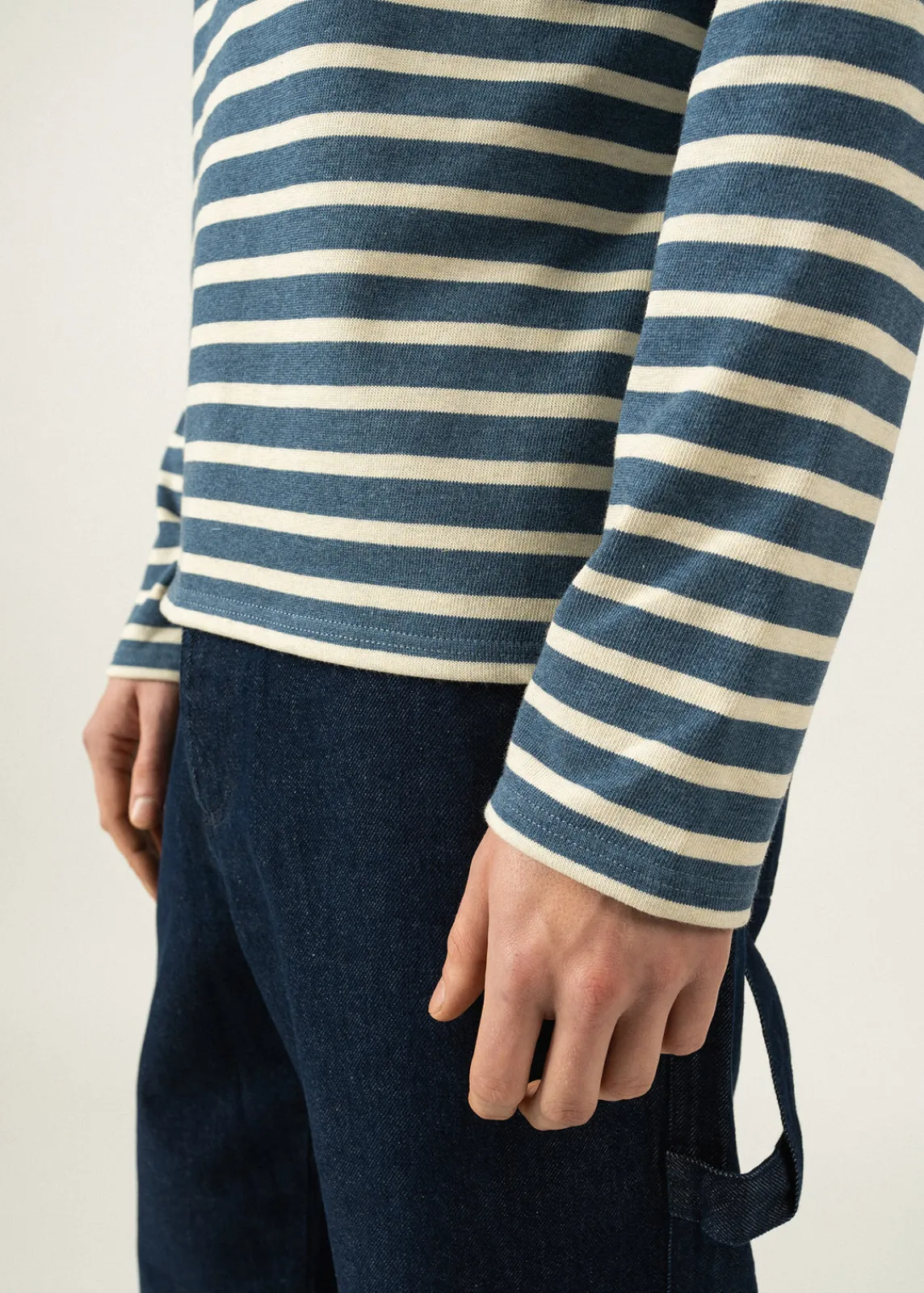 SAINT JAMES Marinières*Marinière mixte Meridien Jean/chanvre