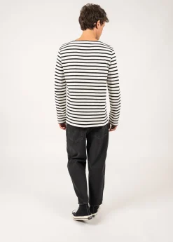 SAINT JAMES Marinières*Marinière mixte Meridien Ecume/noir