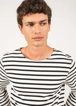 SAINT JAMES Marinières*Marinière mixte Meridien Ecume/noir