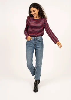 SAINT JAMES Marinières*Marinière mixte Minquiers Marine/tulipe