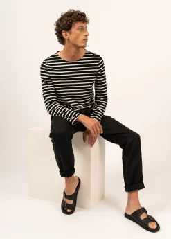 SAINT JAMES Marinières*Marinière mixte Minquiers Noir/ecru