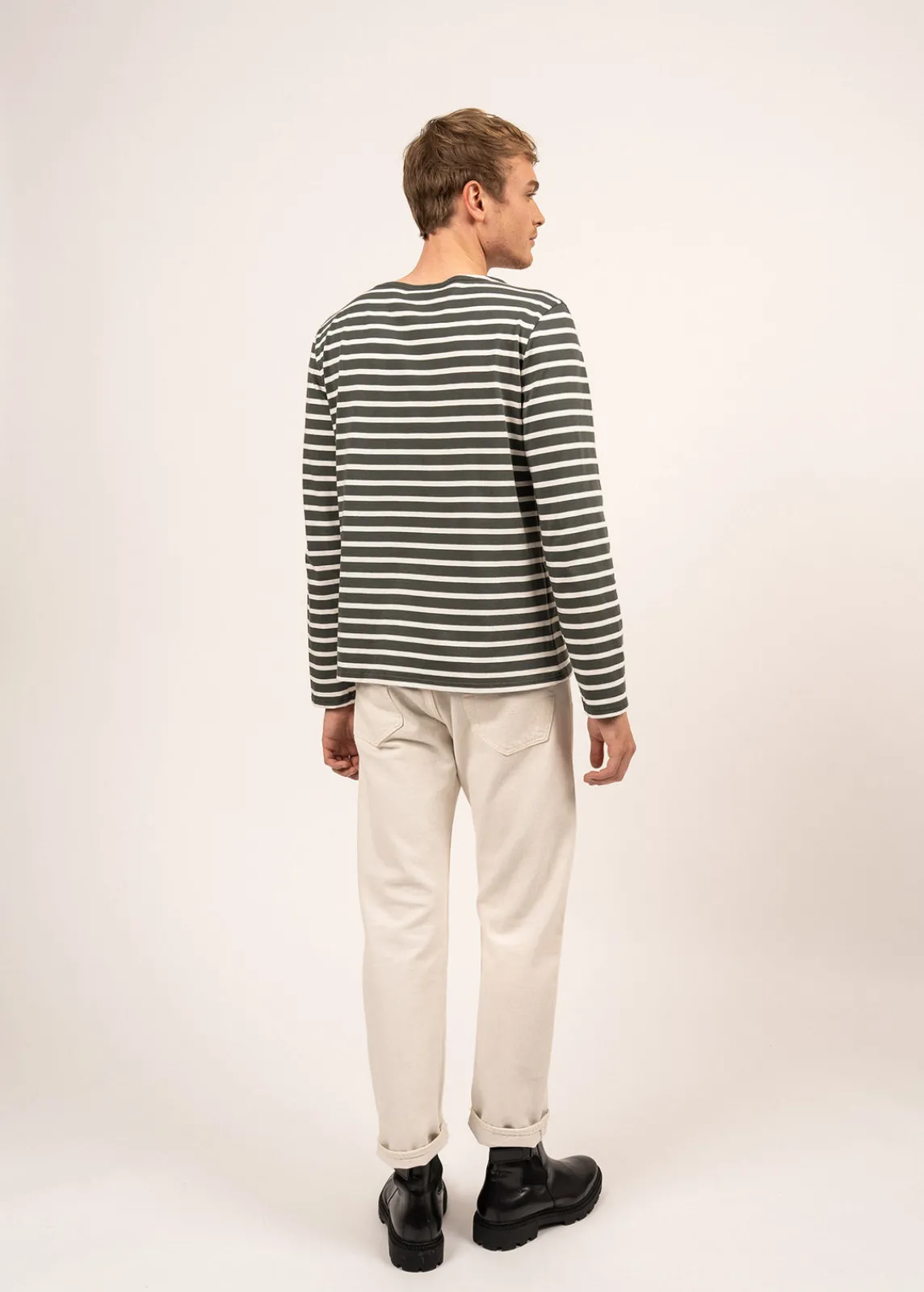 SAINT JAMES Marinières*Marinière mixte Minquiers Vegetal/ecume