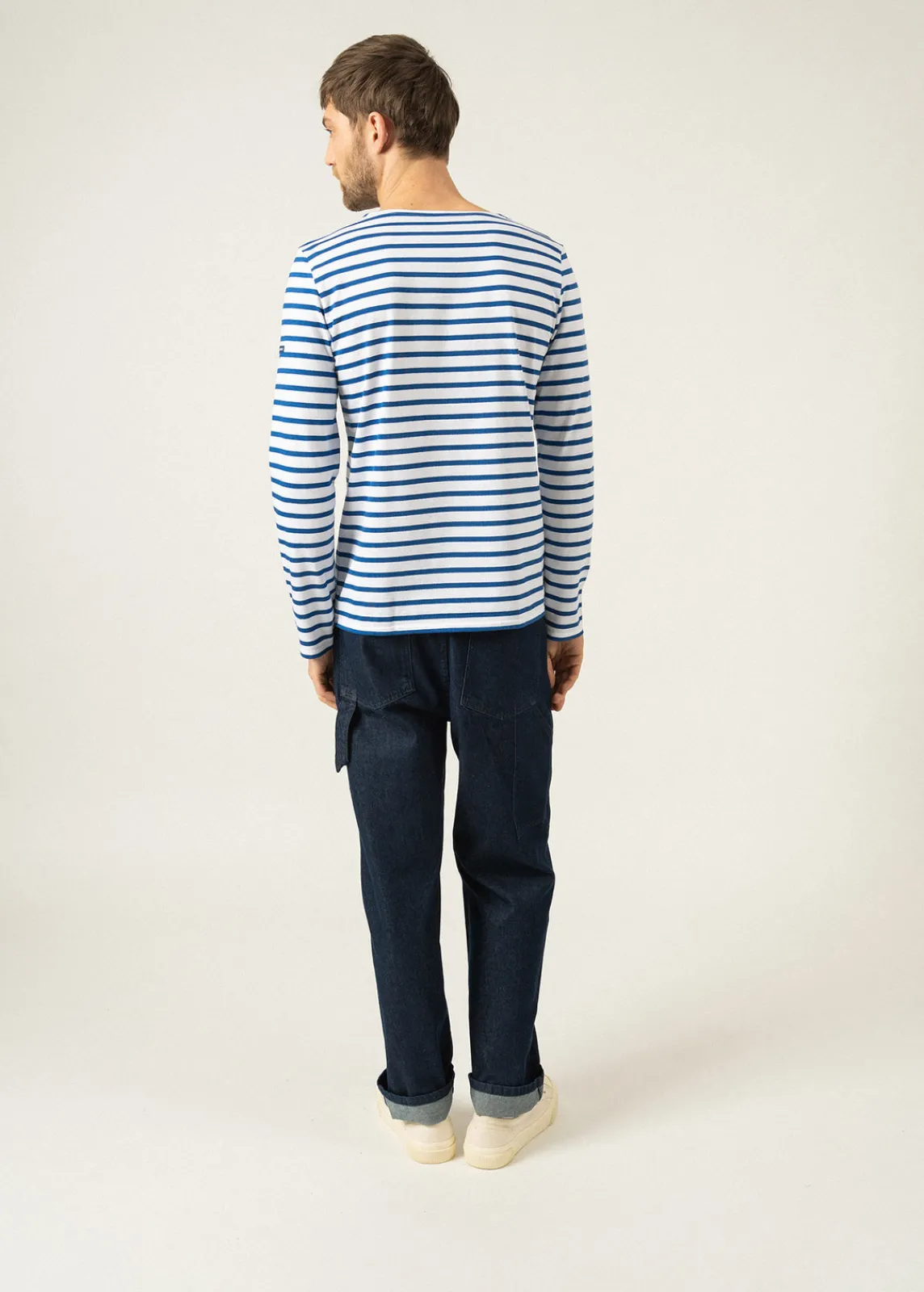 SAINT JAMES Marinières*Marinière mixte Minquiers Neige/gitane