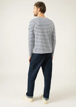 SAINT JAMES Marinières*Marinière mixte Minquiers Neige/marine