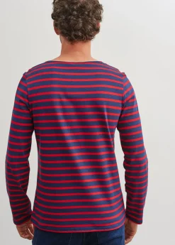 SAINT JAMES Marinières*Marinière mixte Minquiers Marine/tulipe