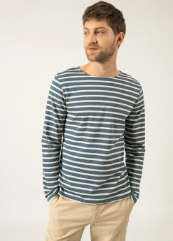 SAINT JAMES Marinières*Marinière mixte Minquiers Jean/chanvre