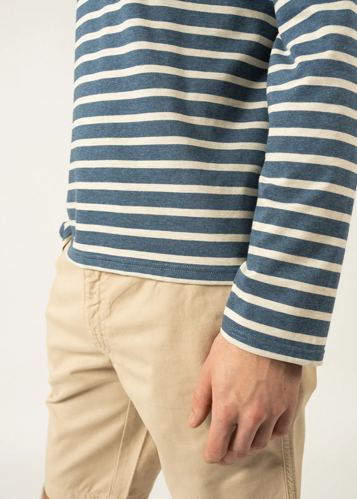 SAINT JAMES Marinières*Marinière mixte Minquiers Jean/chanvre