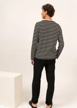 SAINT JAMES Marinières*Marinière mixte Minquiers Noir/ecru