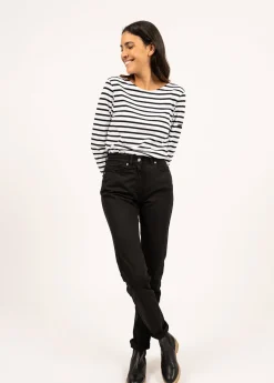 SAINT JAMES Marinières*Marinière mixte Minquiers Neige/noir