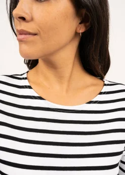 SAINT JAMES Marinières*Marinière mixte Minquiers Neige/noir