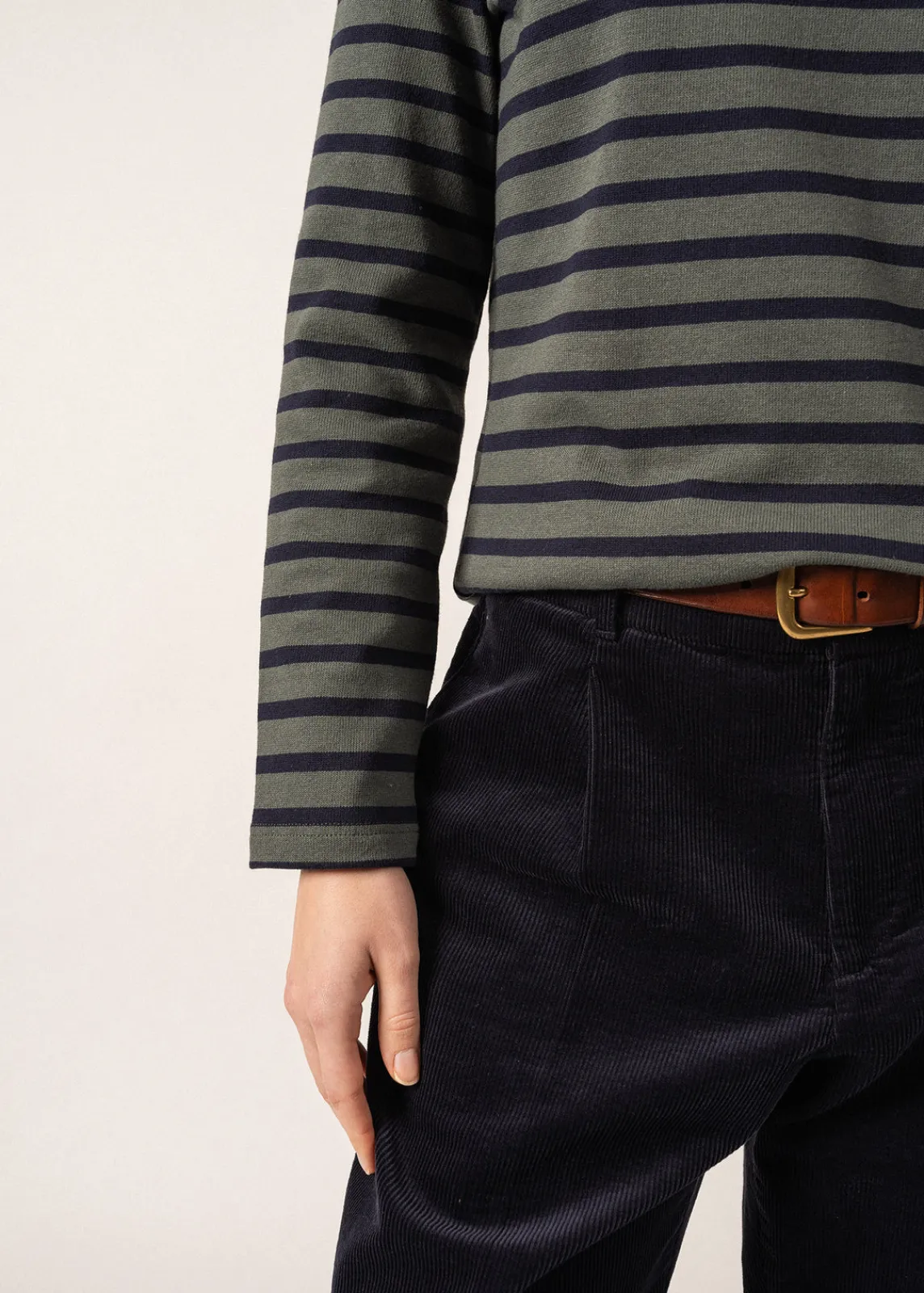 SAINT JAMES Marinières*Marinière Méridame Vegetal/navy