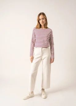 SAINT JAMES Marinières*Marinière Méridame Ecume/prune